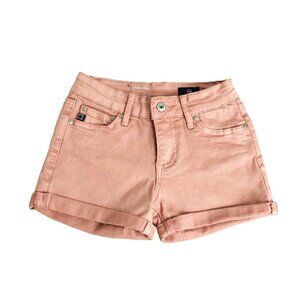 Adriano Goldschmied Girls Denim Shorts Peachy Pink Size 6X